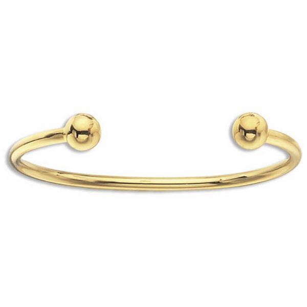 Ladies Solid Torc 9ct Yellow Gold Bangle