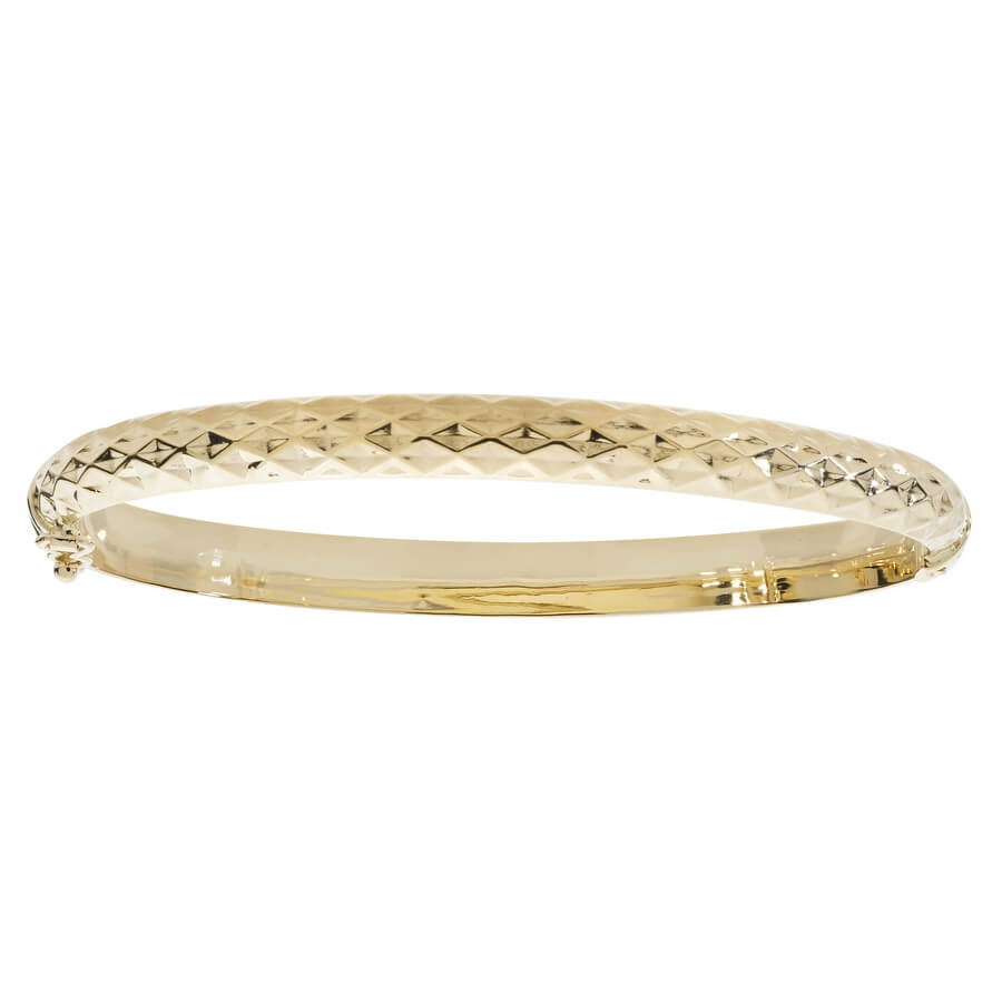 gold diamond cut bangle