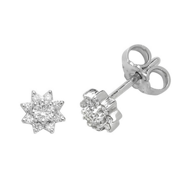 diamond earrings flower design