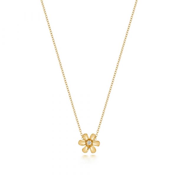 Diamond Daisy Necklace in 9ct Yellow Gold (0.03ct)