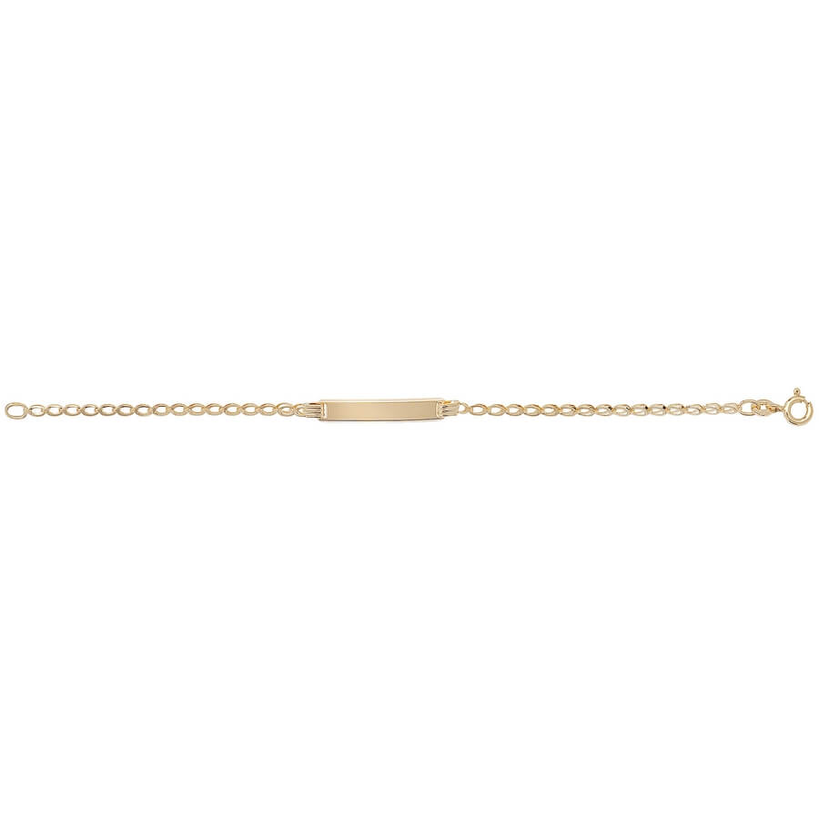 Childs 6inch ID Bracelet in 9ct Yellow Gold | Hockley Jewellers