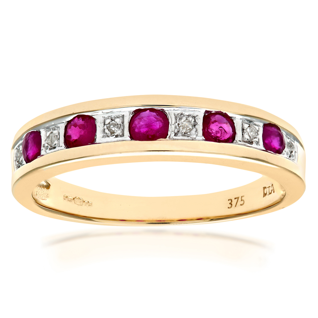 Ruby and Diamond Channel Set Ring | Hockley Jewellers